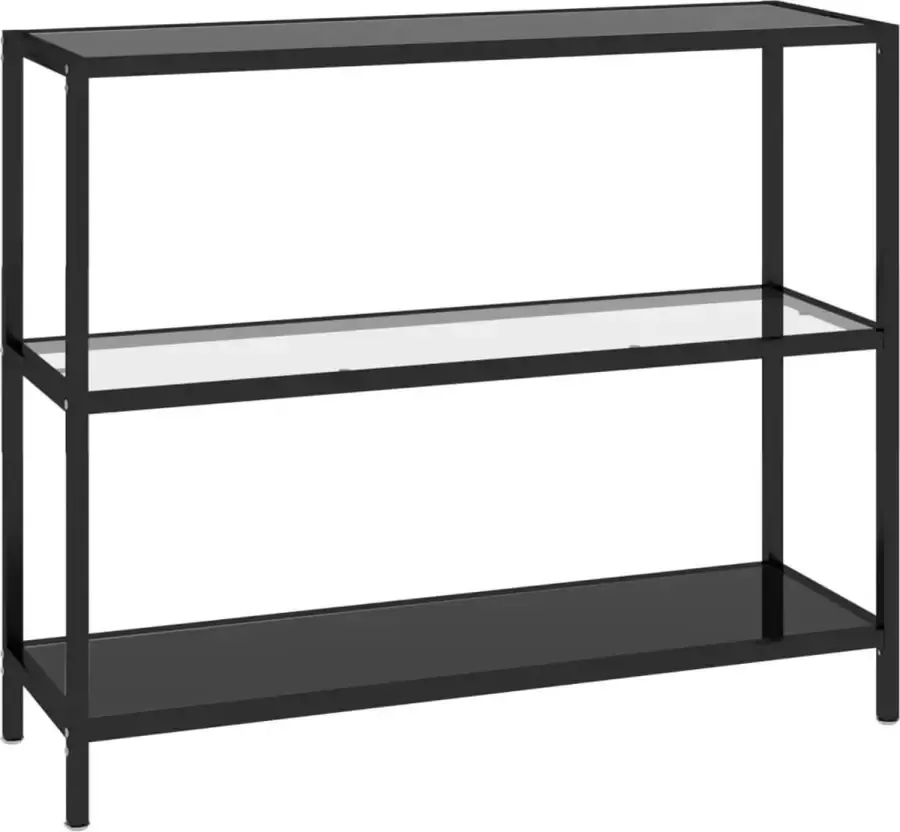 Maison Exclusive Wandtafel 100x36x90 cm gehard glas transparant en zwart