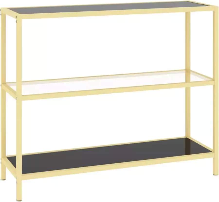 Maison Exclusive Wandtafel 100x36x90 cm gehard glas zwart en transparant