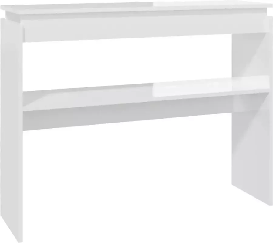 Maison Exclusive Wandtafel 102x30x80 cm spaanplaat hoogglans wit
