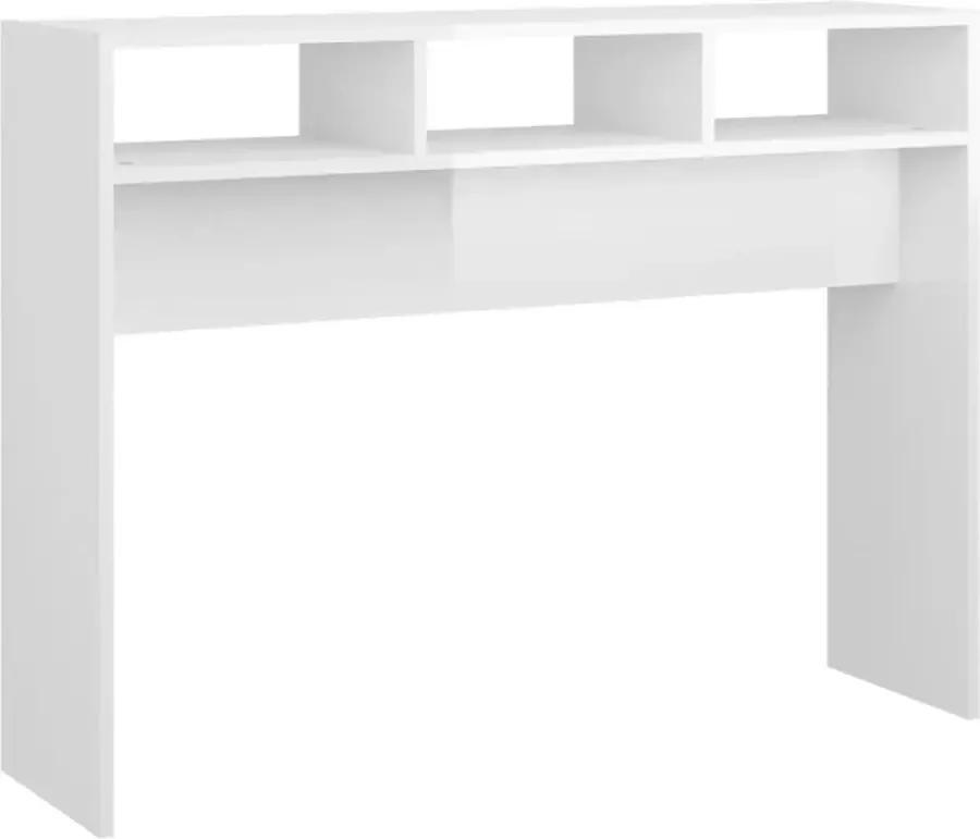 Maison Exclusive Wandtafel 105x30x80 cm spaanplaat hoogglans wit