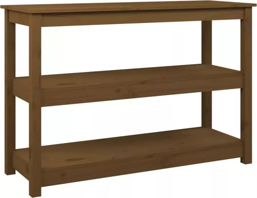 Maison Exclusive Wandtafel 110x40x74 cm massief grenenhout honingbruin
