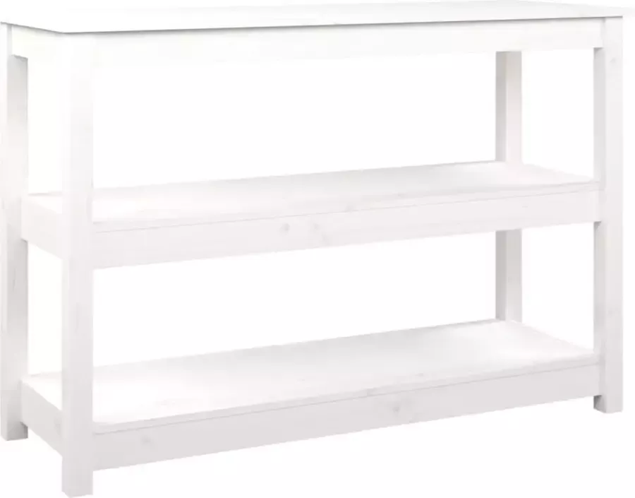 Maison Exclusive Wandtafel 110x40x74 cm massief grenenhout wit