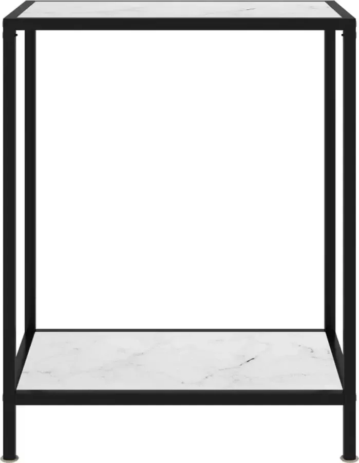 Maison Exclusive Wandtafel 60x35x75 cm gehard glas wit