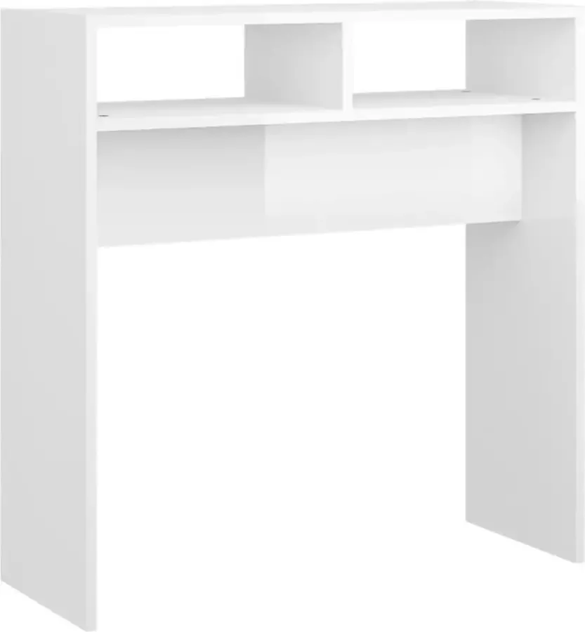 Maison Exclusive Wandtafel 78x30x80 cm spaanplaat hoogglans wit