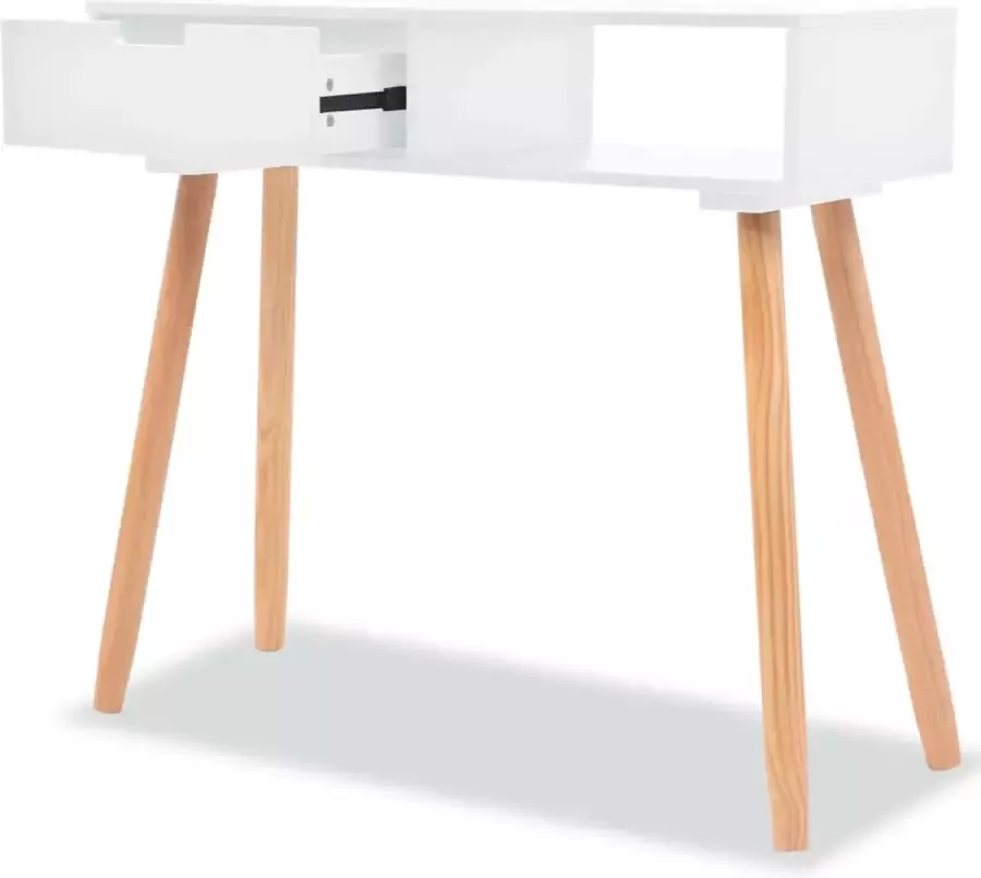 Maison Exclusive Wandtafel 80x30x72 cm massief grenenhout wit
