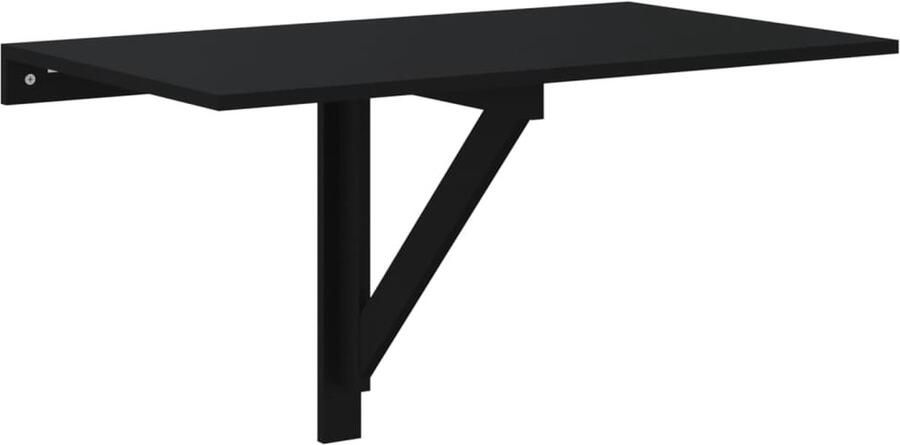 Maison Exclusive Wandtafel inklapbaar 100x60x56 cm bewerkt hout zwart