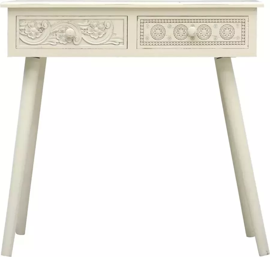 Maison Exclusive Wandtafel met 2 lades 80x40x77 8 cm bewerkt hout grijs