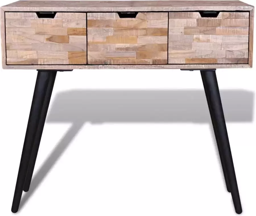 Maison Exclusive Wandtafel met 3 lades gerecycled teakhout