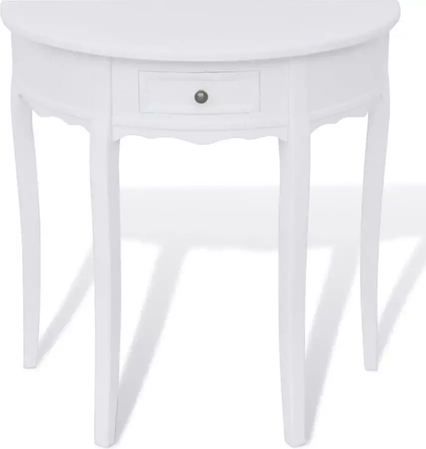 Maison Exclusive Wandtafel met lade halfrond wit