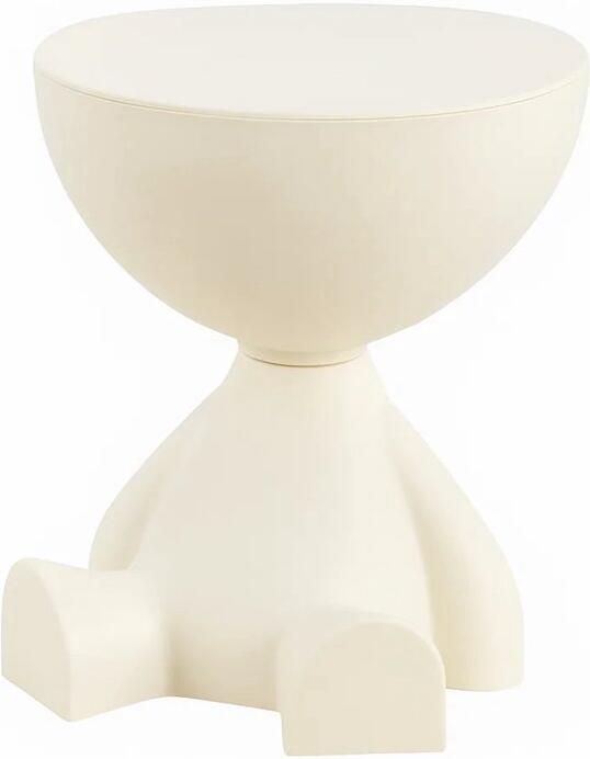 Maison Nordique Bijzettafel Salontafel met opbergruimte koffietafel Duurzaam Bijzettafel Rond Beige