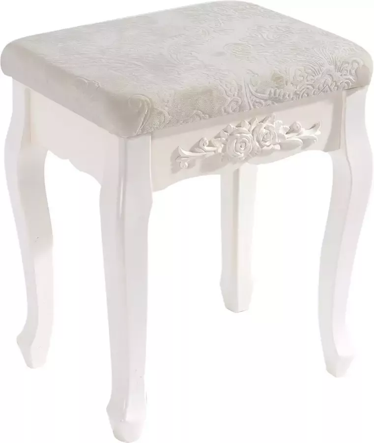 Make-up krukje Luxe krukje Kruk voor kaptafel Wit