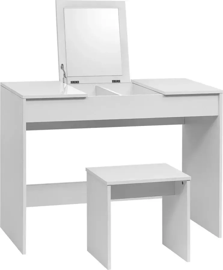 Make-up Tafel Kaptafel Met Spiegel Dressoir Luxe Kaptafel Slaapkamer Moderne look Wit