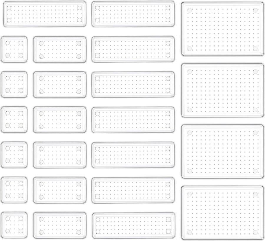 Make-uplade-organizer 24 stuks transparant siliconen pads ijdelheidsorganisatoren antislip bureau badkamer keuken