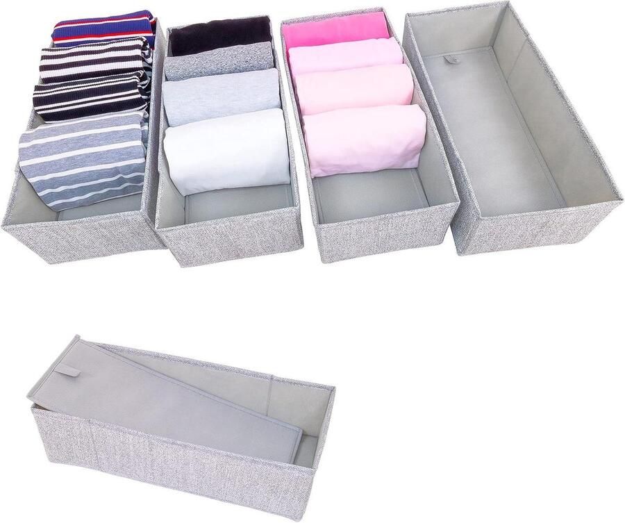 Malm Organiser for Chest of Drawers Vertical Drawer Storage System Set of 4 Perfect Fit for Sports Clothes Children's Clothing Changing Table Supplies