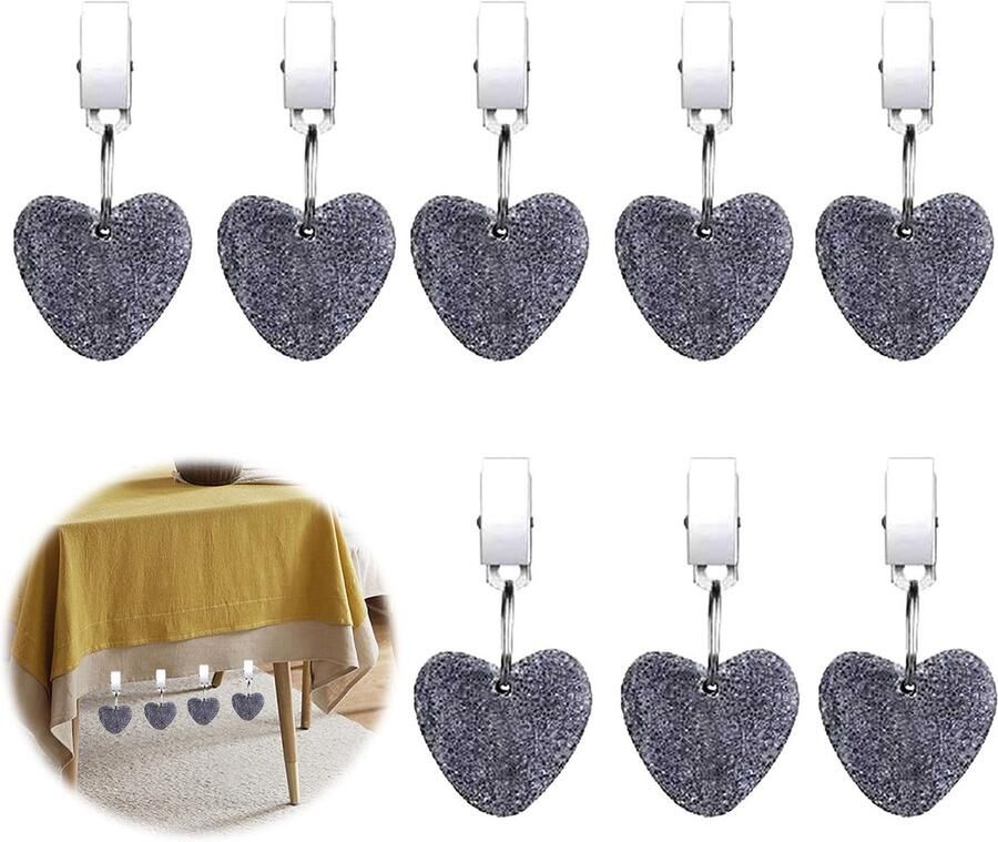 MALNDTK 8 stuks tafelkleedgewichten voor buitengebruik tafelkleedhouder tafelkleedgewicht voor buiten tafelkleedgewichten van natuursteen zware tafelkleedclip tafelgewicht voor buiten tafelkleedhouder