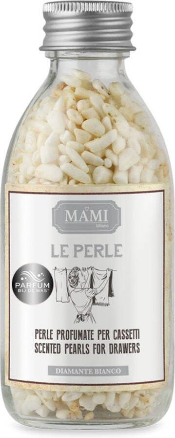 Mami Milano Geurkorrels Diamante Bianco 35gram verfris de stofzuiger in de kast vul bijpassend pochette