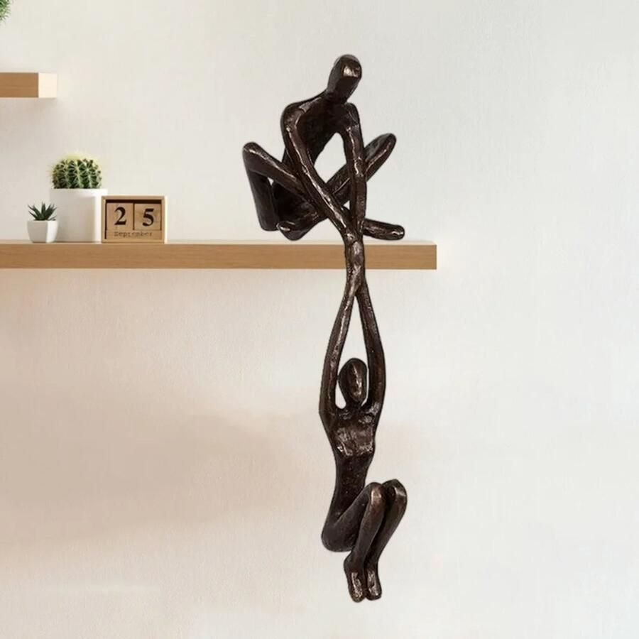 Man Tilt Vrouw Kunst Boekenkast Beeldje Kantoor Kast Bureau Woonkamer Standbeeld Lover Sculptuur Ornament Kast Plank Sculptuur Creatieve Kunstwerk