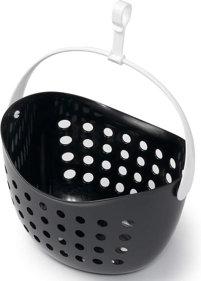 Mand leeg Opbergmand zwart 1 stuk Zwart Wit Kunststof