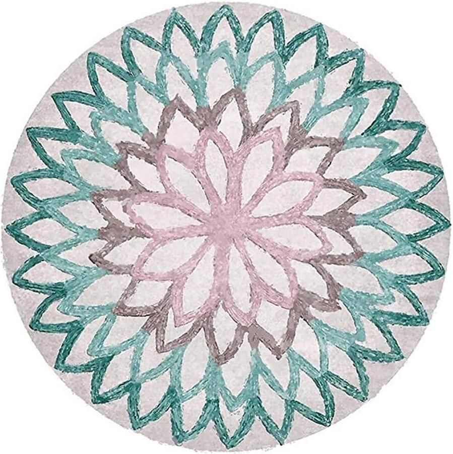 Rond vintage bohemien mandala tapijt wasbaar decoratie voor woonkamer slaapkamer badkamer keuken strand A260 x 60 cm