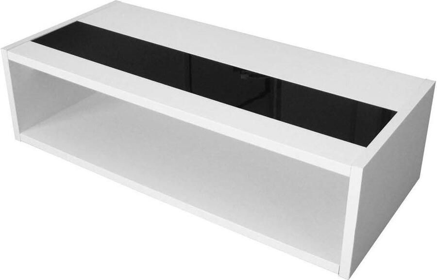Mandise Salontafel Glanzend wit en zwart 100% gemaakt in Frankrijk Afmetingen 116 x 515 x 34 cm