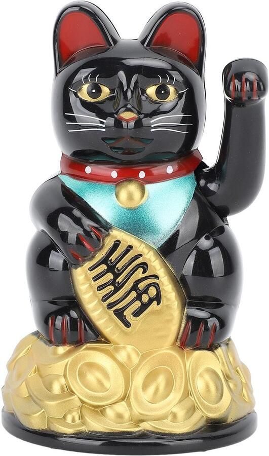Maneki Neko Waving Cat Batterij Aangedreven 4 5 Inch Decoratieve Gelukskat voor Bureau