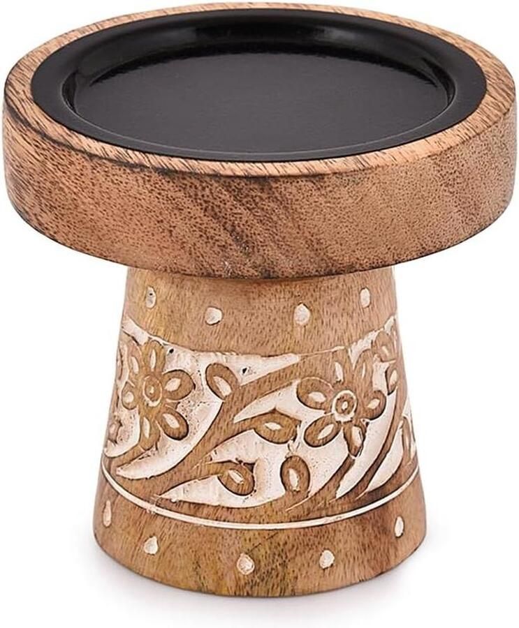 Mangohouten kandelaars houten kandelaars voor thuis bruiloft tafel decor middelpunt 1016 cm x 1016 cm x 1016 cm vloerkandelaar