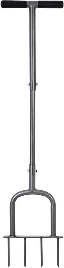 Manual Lawn Fan Height Adjustable for Compacted Floors and Lawns Hand Aerator with 4 Spikes BARAYSTUS