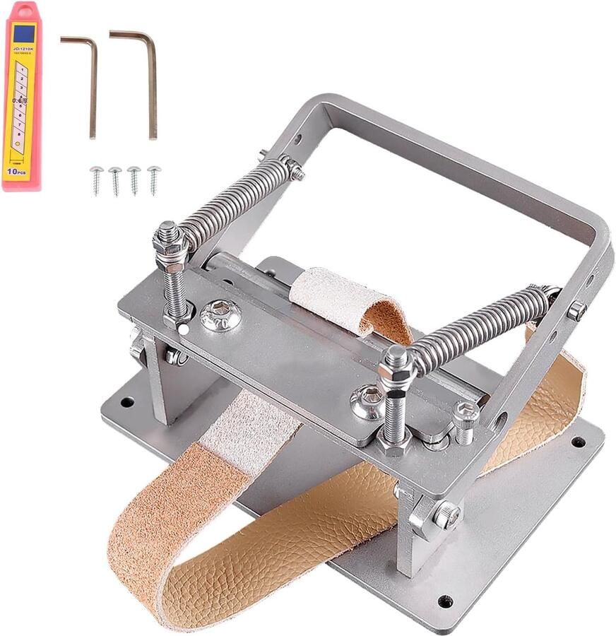 Manual Leather Peeler Machine DIY Precise Leather Cutting Machine Skiver Peeler Splitter Light Weight for Leathercraft Leather Tools siliver