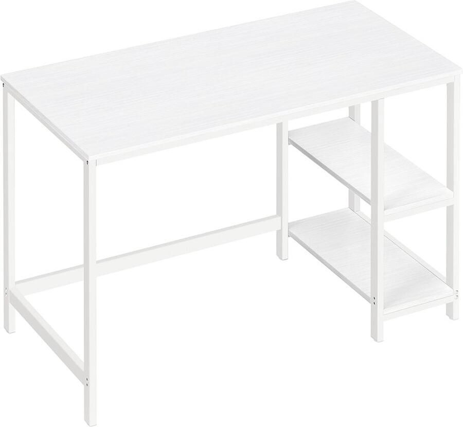 Rootz Living Rootz Maple White Desk Schrijftafel Studiebureau Spaanplaat en stalen constructie Ruim werkoppervlak Eenvoudige montage 60 cm x 120 cm x 76 cm - Foto 2