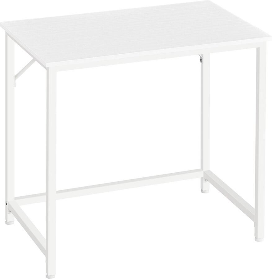 Rootz Living Rootz Maple White Desk Studeertafel Schrijfbureau Spaanplaat en stalen constructie Lichtgewicht en stevig 50 cm x 80 cm x 76 cm Maximaal laadvermogen 50 kg