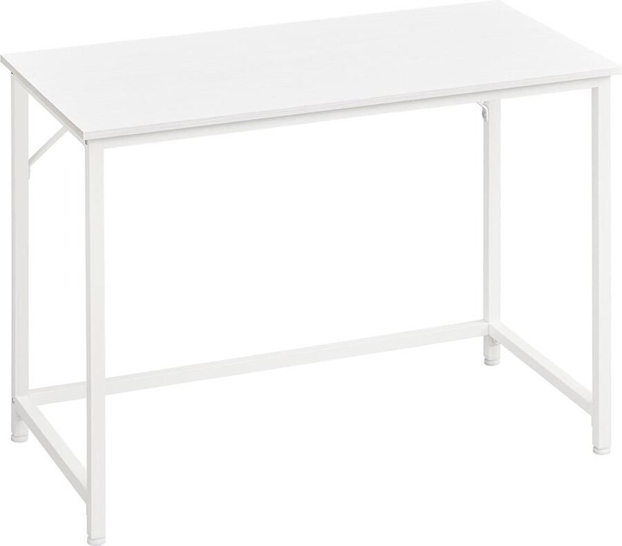 Rootz Living Rootz Maple White Desk Studietafel Schrijfbureau Spaanplaat en stalen constructie Ruim oppervlak Eenvoudige montage 50 cm x 100 cm x 76 cm