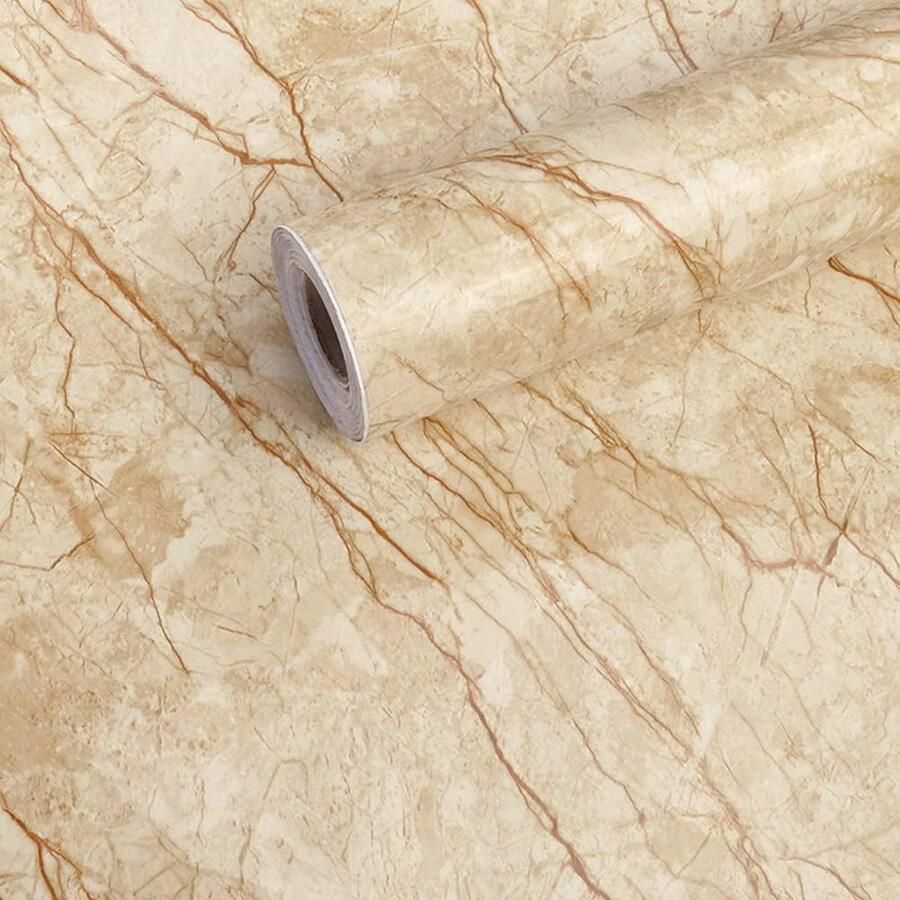 Marmer Vinylstickers voor Meubels en Muren 60 cm x 2 m Zelfklevend en Waterdicht