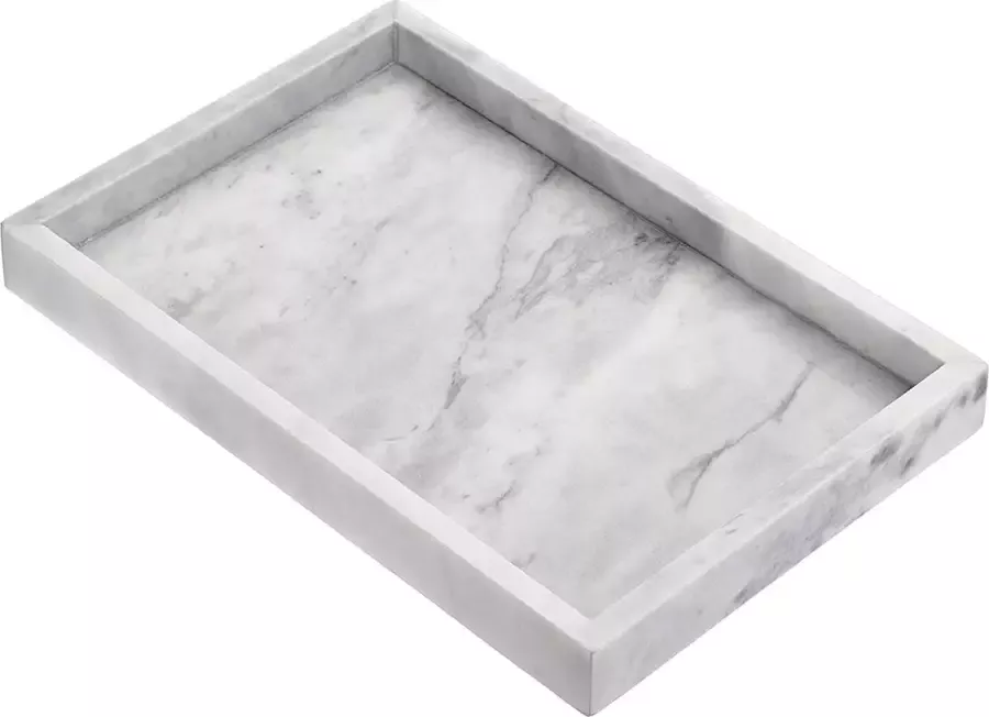 Marmeren dienblad Grijs dienblad Sieradenbord voor salontafel Woonkamer Bureau Keuken Badkamer Rechthoek