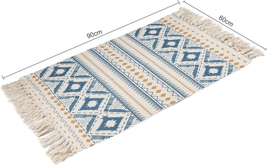 Marokkaans vloerkleed Boho stijl 1 stuk 60 x 90 cm Katoen Polyester