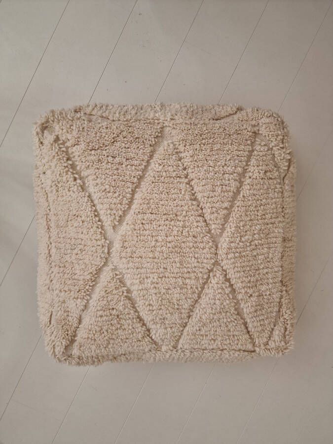 Marokkaanse poef vierkante ongevulde poef 60 x 60 cm