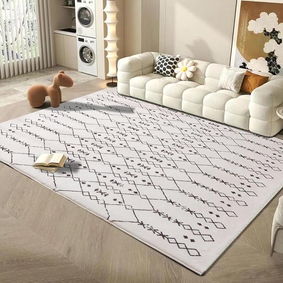 Marokkaanse vloerkleden Modern abstract tapijt Antislip laagpolig