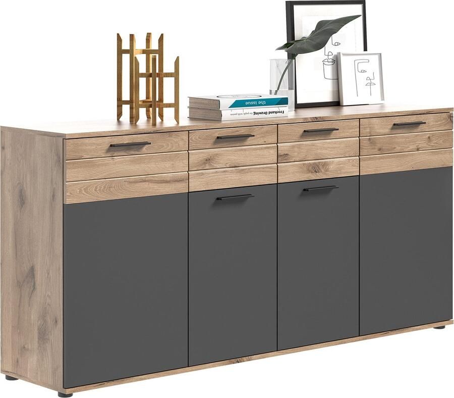 Rootz Living Rootz Mason Houten Ladekast Dressoir Highboard Extra Breed 180cm x 87cm x 40cm