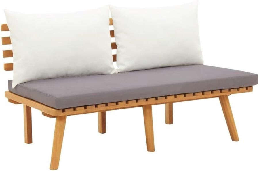 Massief Acaciahouten Tuinbank met Kussens Duurzame Buitenbank voor Tuin en Terras