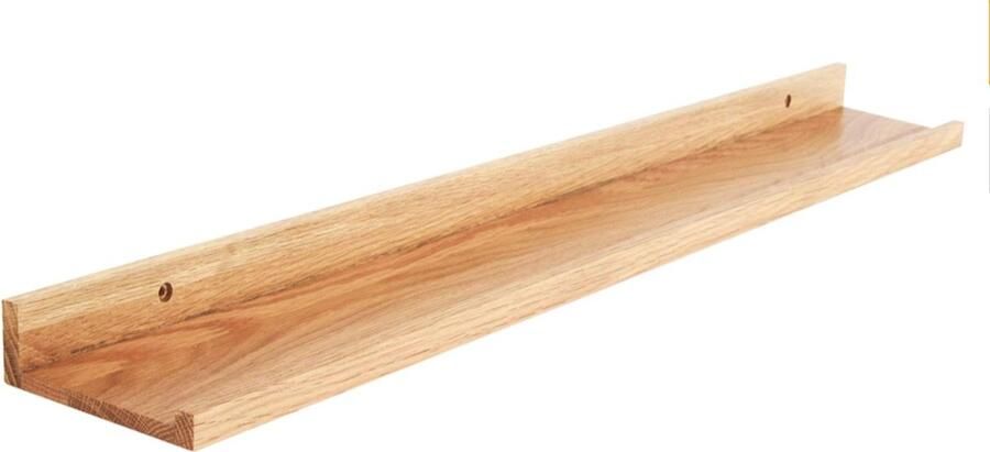 Massief Eiken Floating Plank Creatieve U-vormige Plank voor Woonkamer Kantoor Slaapkamer Badkamer en Keuken Houtkleur