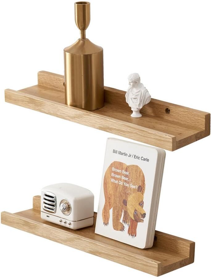 Massief eiken fotorek Stevige wandplank 1 stuk 100% eikenhout