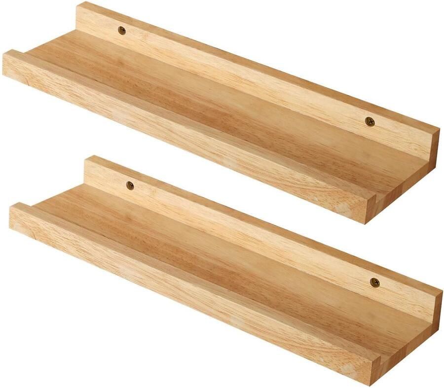 Massief Eiken Wandplank Duurzaam en Ruimtebesparend 1 stuk Natuurlijk