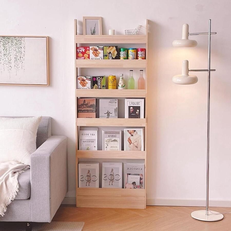 Massief houten boekenplank rek organizer voor boeken en speelgoedopslag muur boekenplank voor kinderen en volwassenen breedte 80 cm Boekenkast kind