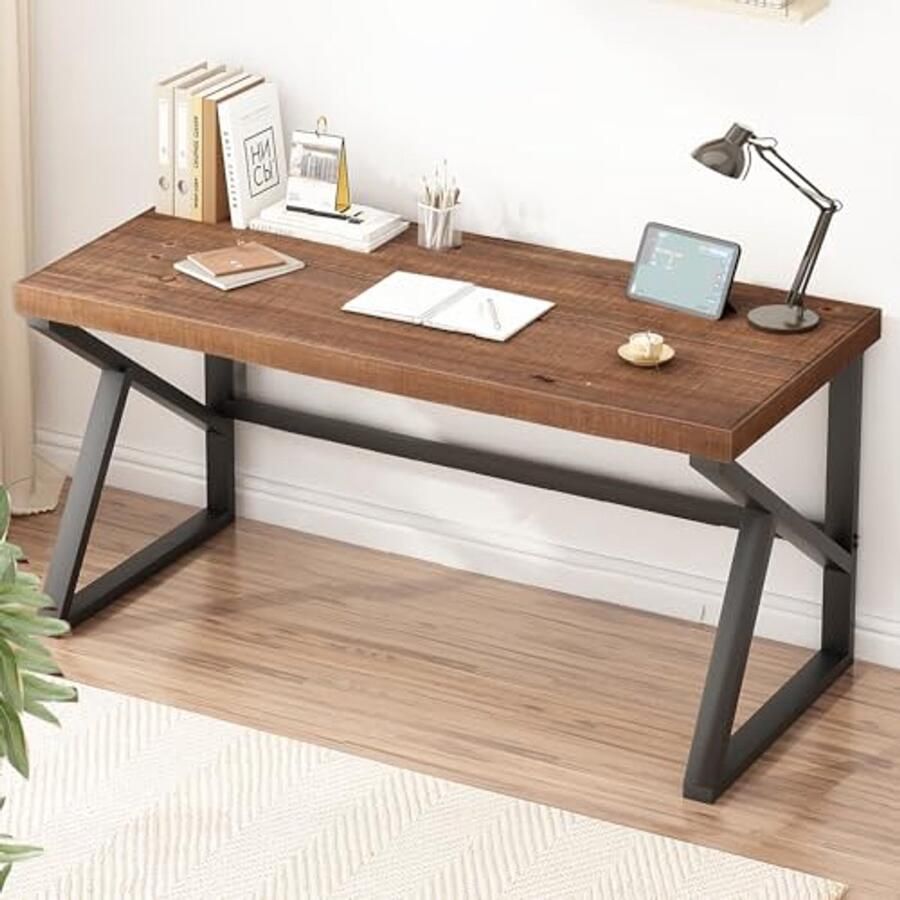 Massief houten computerbureau voor thuiskantoor en woonkamer