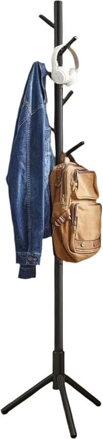 Massief houten garderobe stand kledingrek boomvormige garderobe stabiel en duurzaam 47 x 47 x 175 cm