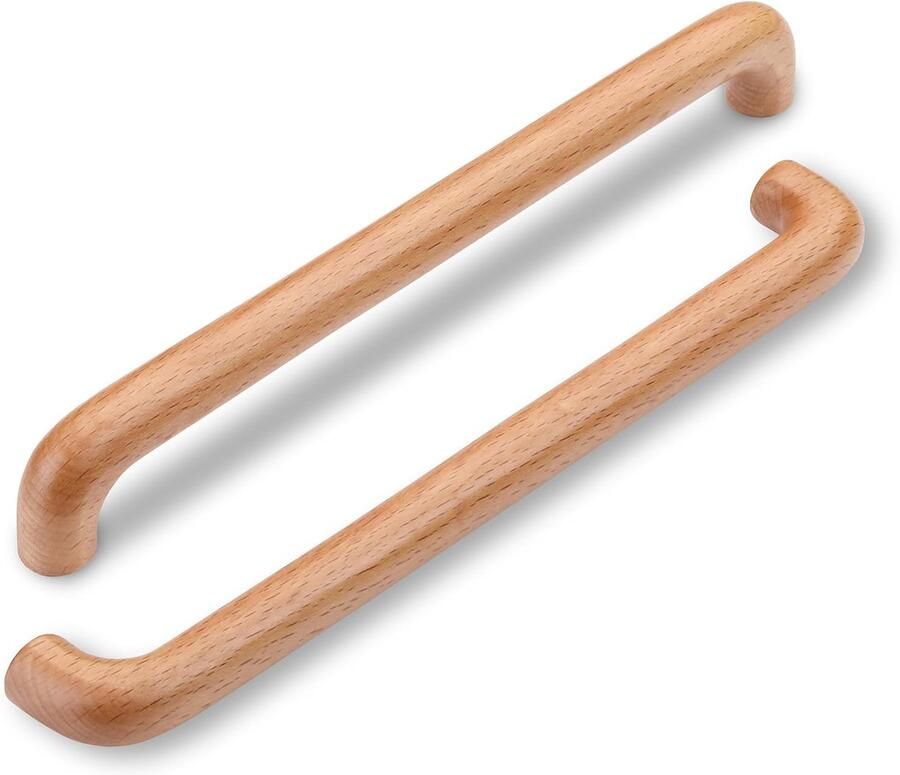 Massief houten handgrepen set van 6 geschikt voor kasten en meubels 240mm