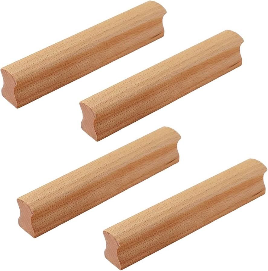 Massief houten kastgrepen 4 stuks handgrepen voor meubels