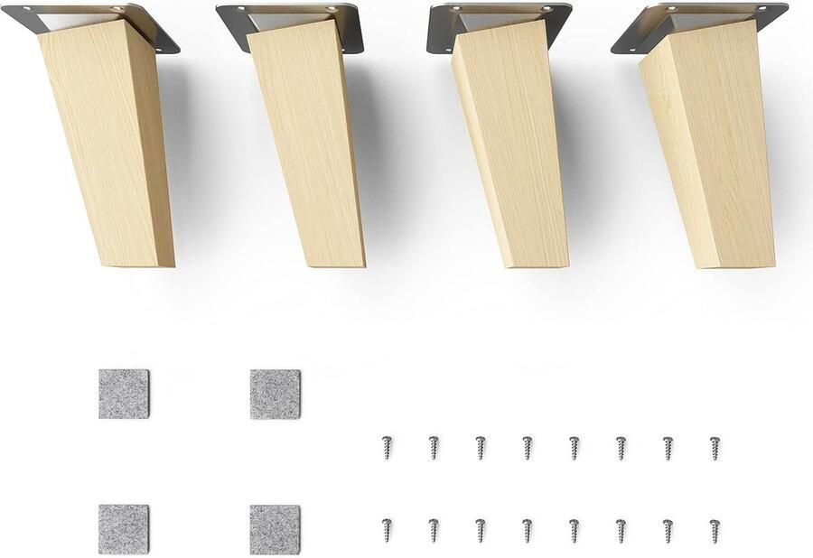 Massief houten meubelpoten stabiel en stijlvol 1 stuk beuken