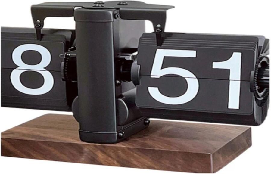 Massief houten retro mechanische pageturner klok voor thuis bureau houten decoratie pageturner klok persoonlijkheid slingerklok