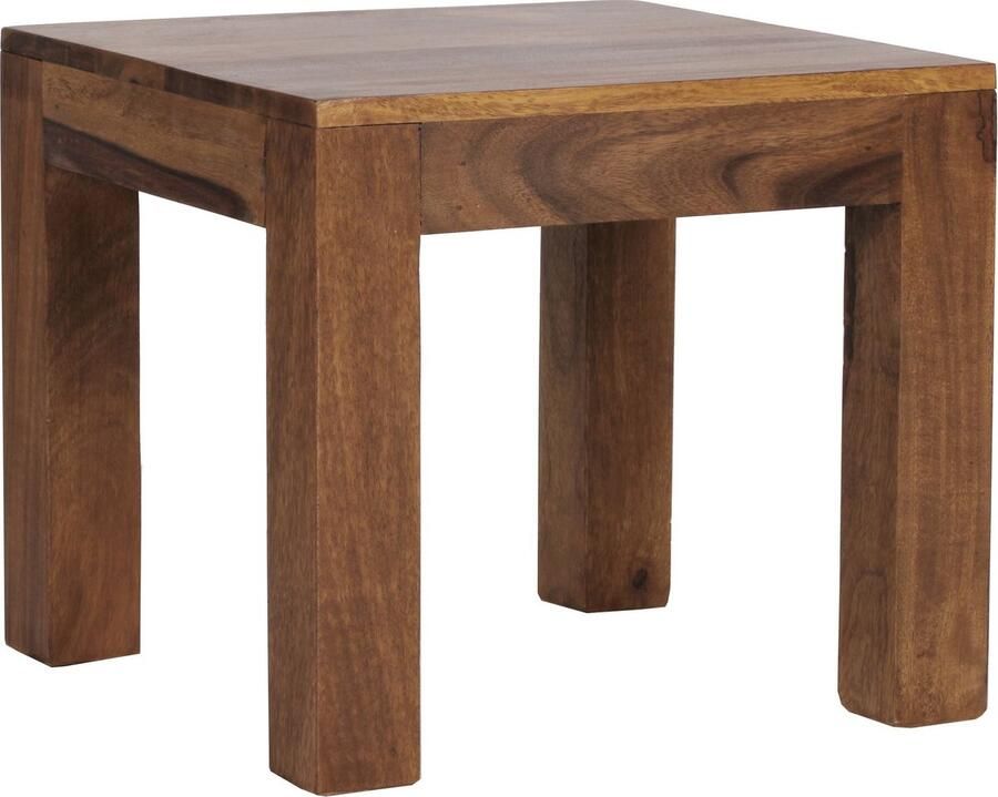 Rootz Living Rootz massief houten salontafel woonkamertafel sheeshamhout handgemaakt uniek ontwerp 45 cm x 40 cm x 45 cm