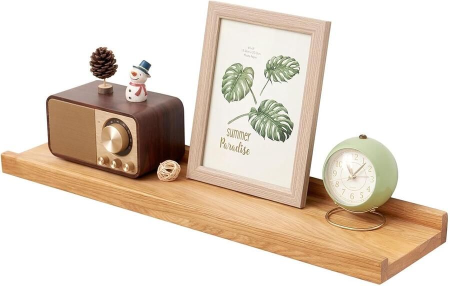 Massief Houten Wandplank Vintage Sfeer 1 stuk Eikenhout 40 x 15 x 4 cm